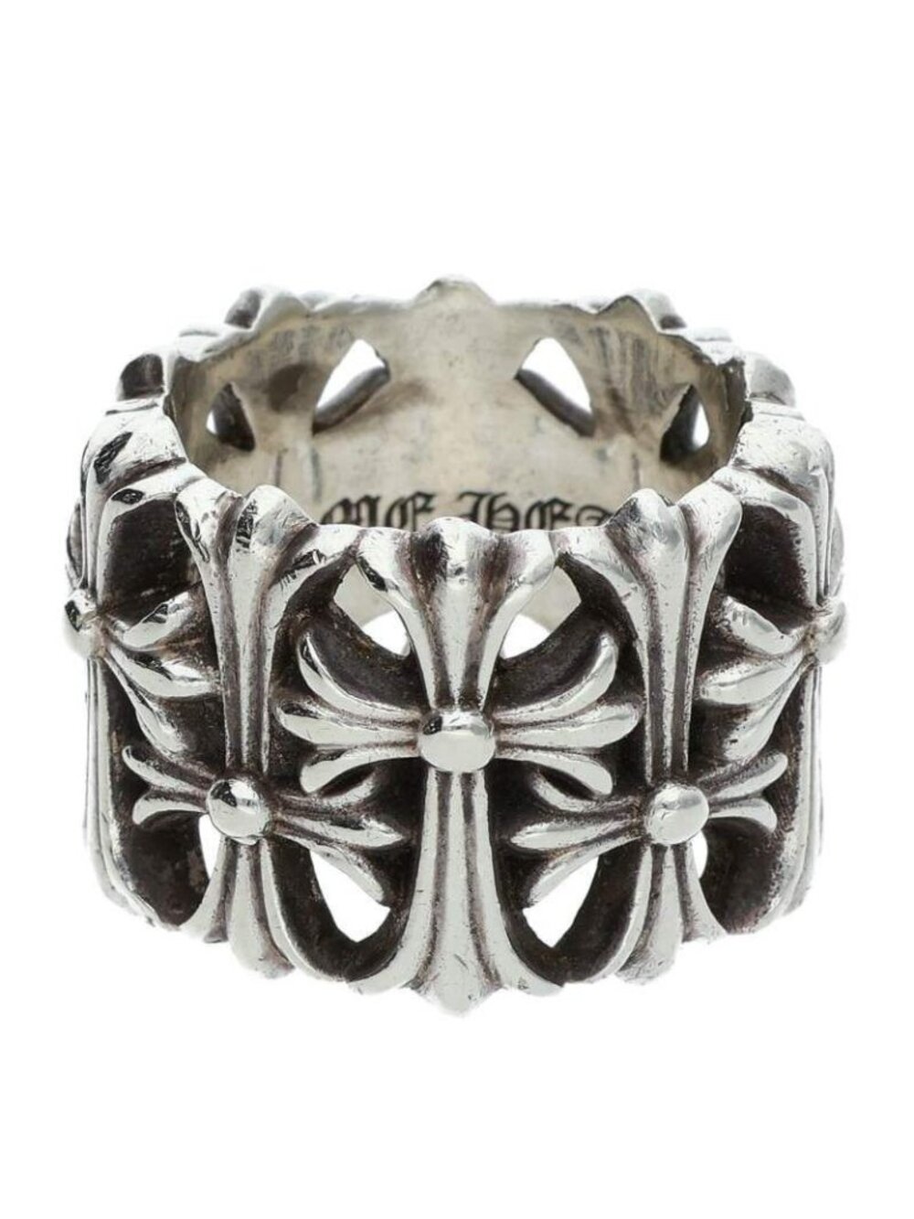 Chrome Hearts Cemetery Cross Silver Ring